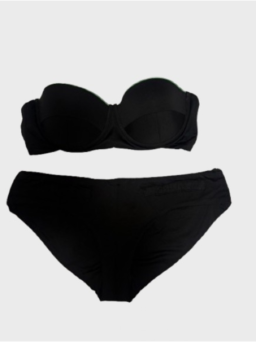 Zinke Black Strapless Bikini Set